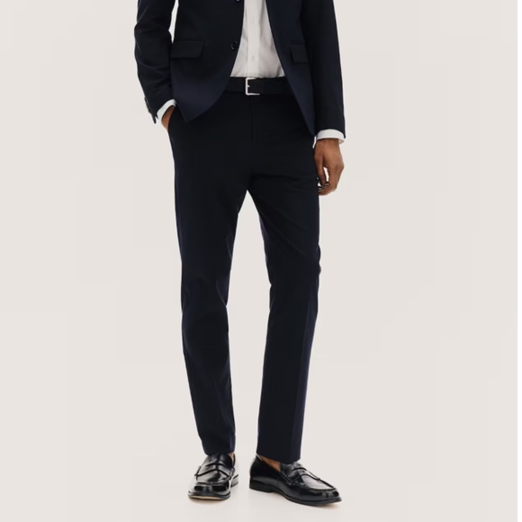 H & M Men’s Suit Jacket and Pants 33 R Slim Fit Navy Blue - Picture 8 of 11